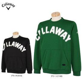 【全品10％割引クーポン配布中！】11/16まで　【50％OFF】 キャロウェイ メンズ ロゴプリント ダンボールスウェット 長袖 カンガルーポケット クルーネック プルオーバー C24217106 ゴルフウェア [2024年秋冬モデル] 特価