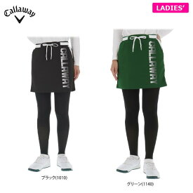 【最大10000万円OFFクーポン配布中！】4/23まで　【60％OFF】 キャロウェイ レディース ドットロゴプリント ダンボールスウェット バイカラー スカート C24228205 ゴルフウェア [秋冬モデル] 特価