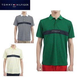 【ほぼ全品P10倍＋秋冬ウェア10％割引クーポン！】11/10まで　トミー ヒルフィガー ゴルフ メンズ 鹿の子 カラーブロック 半袖ポロシャツ THMA514 ゴルフウェア [2025年春夏モデル]