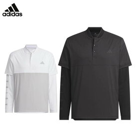 【7月14日〜16日はP15倍！】【50％OFF】 アディダス メンズ ロゴプリント 半袖 ジップシャツ & 長袖 モックネックシャツ KVH26 ゴルフウェア [2025年春夏モデル] 特価