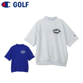 【三連休も最短当日出荷♪全品P10倍＋最大1万円引きクーポン！】8/11 23:59まで　チャンピオンゴルフ メンズ 半袖 スウェット モックネックシャツ C3-BG003 ゴルフウェア [2025年春夏モデル]
