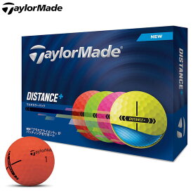 【最大1万円割引クーポン配布中！　テーラーメイド DISTANCE＋ ディスタンスプラス ゴルフボール 1ダース （12球入り） マルチカラー [2025年モデル]