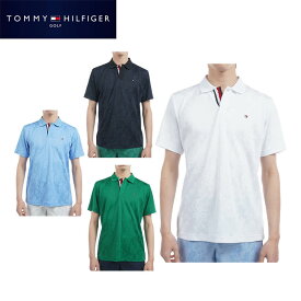 【ほぼ全品P10倍＋秋冬ウェア10％割引クーポン！】11/10まで　トミー ヒルフィガー ゴルフ メンズ リーフジャガード 半袖 ポロシャツ THMA522 ゴルフウェア [2025年春夏モデル 30％OFF] 特価