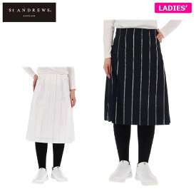 【70％OFF】 セントアンドリュース レディース ラメストライプ スカート 043-1234902 ゴルフウェア 特価