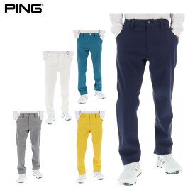 ピンゴルフ メンズ TCツイル 5ポケット ストレート ロングパンツ 621-5231804 ゴルフウェア [2025年秋冬モデル] [裾上げ対応1●]