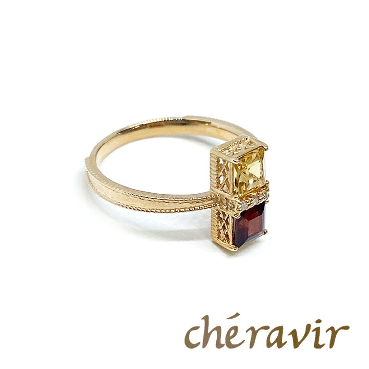 楽天市場】Cheravir リング 指輪 レディース ガーネット シトリン バイ 