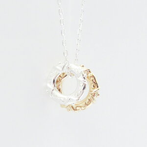 Vo[925 YlbNX@͗l̓SILVERCUAL(j̃t[v2p[cTopBOôŐFXgݍ킹ACeBi Double Hoop Necklace j