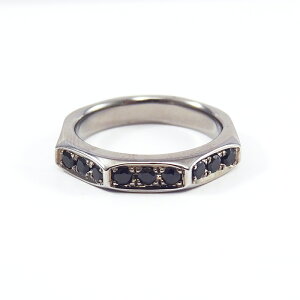 Vo[925 YO SILVERBlack spinel̊􉽊wIȌ`GbW[V[vȃCŗ݁AtHɍSV[YiOctagon Ring Darkj