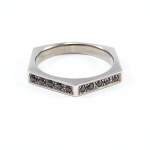 Vo[925 YO SILVERBlack spinel̊􉽊wIȌ`GbW[V[vȃCŗ݁AtHɍSV[YiHexagon Ring Darkj