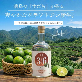 徳島県ジン すだち ボタニカル クラフトジン 500ml ご当地 GIN サステナブル 徳島県産すだち使用 地酒 お酒 アルコール agataJapan 送料無料