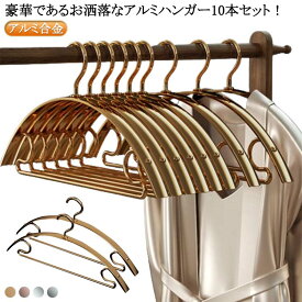 アルミハンガー ハンガー アーチ すべらない ハンガー 洗濯ハンガー ズボン 43cm スリムハンガー 収納 10本セット バスタオル 人体ハン