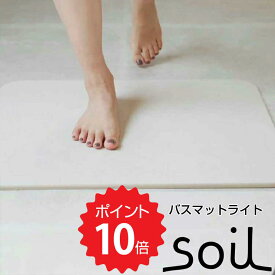 【ポイント10倍】 ソイル soil バスマットライト アッシュコンセプト JIS-B246 足ふきマット 珪藻土マット 珪藻土 吸水 自然乾燥 速乾 軽い 軽量 割れにくい 日本製 国産 スリム お風呂マット マット 新生活 【送料無料】