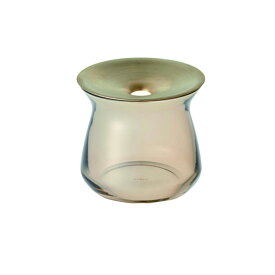キントー KINTO LUNA ベース 80x70mm クリア 20331 花瓶 フラワーベース 一輪挿し おしゃれ かわいい ガラス ミニ 真鍮 洗いやすい 洗える