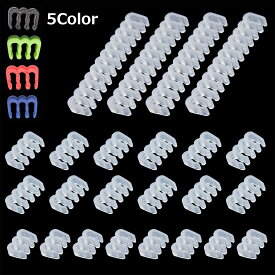 スリーブコームセット PCケーブルコーム 直径3.0-3.4mmに対応 コームガイド スリーブガイド 24個 白 黒 青 緑 赤 ポイント消化 Agenstar