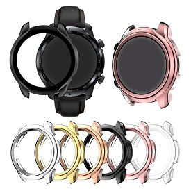 TicWatch Pro 3/3 Ultra GPS ケース カバー メッキ クリア 保護ケース/カバー TPU 耐衝撃ケース/カバー ソフトケース 液晶保護なし おしゃれ シンプル おすすめ かわいい Mobvoi モブボイ スマートウォッチ