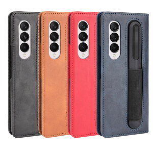 Galaxy Z Fold4 �P�[�X/�J�o�[ �蒠�^ ���킢�����U�[ �y�����[ �X�^���h�@�\ �J�[�h���[ Samsung �T���X�� �M�����N�V�[ Z �t�H�[���h4 SCG16 SC-55C PU���U�[ �������� ������� �X�}�t�H �X�}�z �X�}