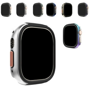 Apple Watch Ultra 2/1 �J�o�[ �ϏՌ� �P�[�X �o���p�[ TPU + �A���~ �ȒP���� ���������� �A�b�v���E�H�b�` �E���g�� 49mm �y�� �t���ی�Ȃ�