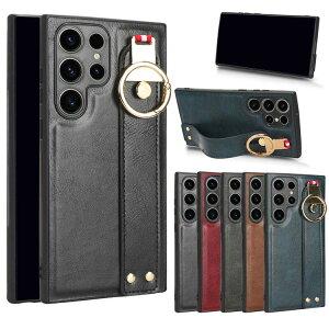 Galaxy S23/S23+/S23 Ultra �P�[�X �ϏՌ� �J�o�[ �����t�� PU���U�[ �X�^���h�@�\ �P�[�X Samsung �T���X�� �M�����N�V�[S23/S23�v���X/S23�E���g�� �A���h���C�h �������� ������� �X�}�z�P�[�X/�J�o