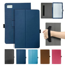 aiwa tab AS10(6) JA3-TBA1004-6 ケース 10.1インチ カバー PUレザー 手帳型 持ち手 ベルト バンド付き ペンホルダー付き 落下防止ベルト 片手操作 取っ手 アイワ スタンド機能 フリップ カバー ケース