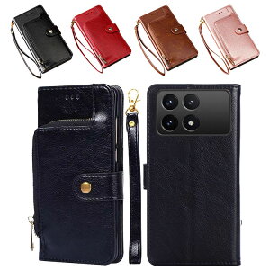 POCO X6 pro �P�[�X �蒠�^ �J�o�[ PU���U�[ �蒠�^���U�[�P�[�X �X�g���b�v�t�� �X�^���h�@�\ �t�@�X�i�[�t���|�P�b�g �J�[�h���[ �P�[�X���� �V���I�~ Xiaomi POCO X6 �v�� �A���h���C�h �������� 