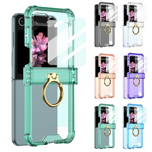 Galaxy Z Flip6 P[X NA Jo[ ܂肽݌^  TufBXvCtیtB KXt p ی R[i[op[ ̌^Ot X^h@\ Samsung TX MN