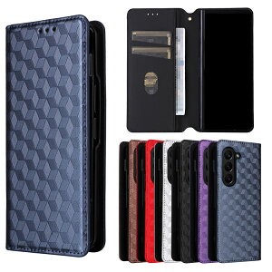 Galaxy Z Fold6 P[X 蒠^ Jo[ ܂肽݌^ 􉽊w͗l X^h@\ J[h[ Xgbvz[t Samsung TX MNV[ Z tH[h6 AhCh 蒠^PUU[P[X/