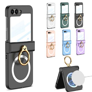 Galaxy Z Flip6 P[X/Jo[ ܂肽݌^ Qi[d CX[d Ή }Olbgz ̌^Ot X^h@\ Xgbvz[t یP[X Samsung MNV[ Z tbv6 A
