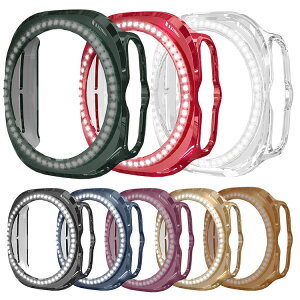 Galaxy Watch Ultra 2025 Ultra1/ 2 Ultra ケース 耐衝撃 カバー かわいい/きらきら ラインストーン エレガント 保護ケース/カバー ギャラクシーウォッチ ウルトラ 第1/2世代 耐衝撃ケース/カバー 単色/ク