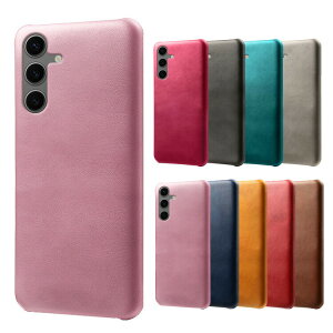 Galaxy S24 FE ケース カバー PUレザー プラスチック 背面PUレザーケース Samsung サムスン ギャラクシー S24 FE アンドロイド おすすめ おしゃれ スマフォ スマホ スマートフォンケース/カバー