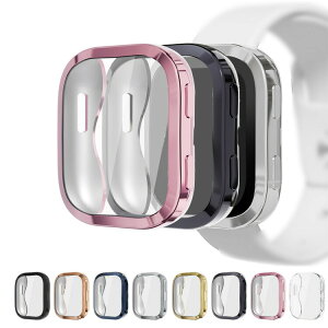 Amazfit Bip 6 ケース カバー メッキ / クリア 液晶保護 フィルム一体 ボタン保護付き 保護ケース/カバー TPU 耐衝撃ケース/カバー ソフトケース アマズフィット Bip6