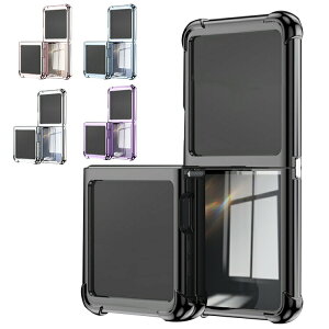 Galaxy Z Flip7 NAP[X ϏՌ Jo[ ܂肽݌^ NA wʓ bL TPU \tgP[X p R[i[op[   Samsung TX MNV[ Z tbv7 یP[X A