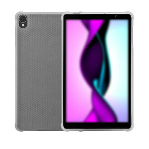LUCA TE08D1M64-KV1H ケース 8インチ 耐衝撃 カバー マット仕上げ 半透明 TPU ソフトカバー ハニカム模様 角 保護 コーナーバンパー 衝撃吸収 保護ケース アイリスオーヤマ IRIS OHYAMA Android タブレッ