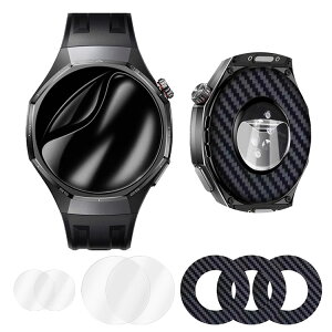 HUAWEI WATCH GT 6 �o�b�N�t�B����+ �t���ی�t�B���� + �Z���T�[�ی�t�B���� 1�Z�b�g ���v7���� GT 6 Pro 41mm / 46mm �w�ʕی�t�B���� �J�[�{���� ���������� �������� ������� �t�@�[�E�F�C�E�H�b