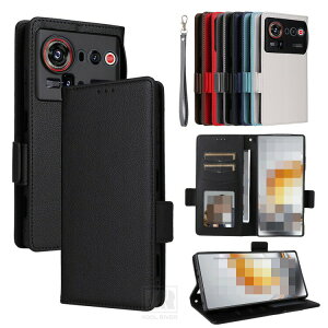 Nubia Z80 Ultra �P�[�X �蒠�^ �J�o�[ PU���U�[ �蒠�^PU���U�[�P�[�X �X�g���b�v�t�� �X�^���h�@�\ �J�[�h���[ ZTE �k�r�A Z80 �E���g�� ������� ��������