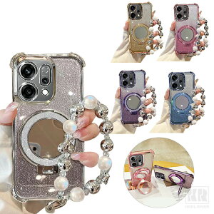 OPPO Find X9 �P�[�X �N���A X9 Pro �J�o�[ �����Y�J�o�[�t�� �ϏՌ� �X�g���b�v�t�� ���b�L TPU �\�t�g�P�[�X �����^�X�}�z�����O�t�� �X�^���h�@�\ �~���[�t�� �X�g���b�v�� �p �ی� �R�[�i�[�o