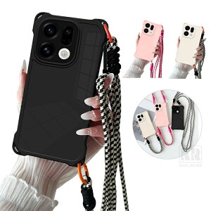 OPPO Find X9 �P�[�X �X�}�z�V�����_�[ X9 Pro �J�o�[�ϏՌ� �X�g���b�v�t�� �V�����_�[�X�g���b�v ���|���x���g�t�� �������߉\ TPU �\�t�g�P�[�X �p �ی� �R�[�i�[�o���p�[ ���� �V���v�� �I