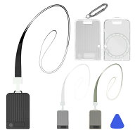 PLAUD NOTE クリア ケース PLAUD NOTE Pro カバー 透明 プラスチック ネックストラップ付き カラビナ付き…