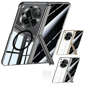 OPPO Find N6 �P�[�X �N���A �J�o�[ ���b�L �܂肽���݌^ ���� �����K���X�t�B�����t�� �����K���X+�v���X�`�b�N �O�ʋ����K���X �X�^���h�@�\ Qi�[�d ���C�����X�[�d�Ή� �A���~ �J���������Y