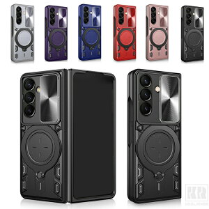 Galaxy Z Fold8 �P�[�X �X���C�h���J���������Y�J�o�[�t�� �J�o�[ �܂肽���݌^ �����Y�ی� �}�O�l�b�g���ԍڃz���_�[�Ή� ��̌^�����O�t�� �X�^���h�@�\ �V���v�� ������ Samsung �T���X�� �M��