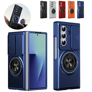 Galaxy Z Fold8 �P�[�X �X���C�h���J���������Y�J�o�[�t�� �J�o�[ �܂肽���݌^ �����Y�ی� �}�O�l�b�g���ԍڃz���_�[�Ή� ��̌^�����O�t�� �X�^���h�@�\ �V���v�� ������ Samsung �T���X�� �M��