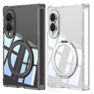 Galaxy Z Fold8 Wide �P�[�X �N���A �J�o�[ ���� �܂肽���݌^ TPU + �v���X�`�b�N �n�[�h�P�[�X Qi�[�d ���C�����X�[�d�Ή� ��̌^�����O�t�� �X�^���h�@�\ �ی�P�[�X �V���v�� Samsung �T���X�� �M