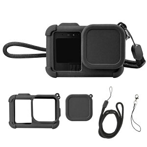 GoPro MISSION 1 �V���R���P�[�X + �����Y�ی� +�X�g���b�v�t�� MISSION1 PRO �V���R���J�o�[ �J���������Y�J�o�[ �J���������Y�ی� �V���v�� ������� �S�[�v�� �~�b�V����1 �v�� CHDHW-001-FW / CHDHW-011-F