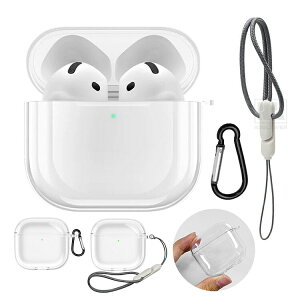 AirPods5�p �N���A�P�[�X AirPods 5�p �J�o�[ �N���A ���� TPU �X�g���b�v�t�� �J���r�i�t�� �ی�J�o�[ Apple�p �A�b�v�� �G�A�[�|�b�Y�p ��5���� 2026���f���p ���C�����X�C���z�� ���h�~ �ی�P�[