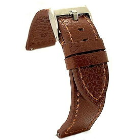 Diloy 腕時計 ベルト スムース カーフレザー Ref.404 ミディアムブラウン 22mm