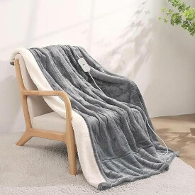 電気毛布 ソフトフランネル 温度調整 10h自動切タイマー 洗濯可 家庭用暖房毛布