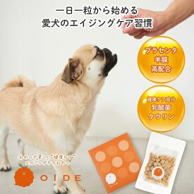 犬用おやつ エイジングケアおやつ「OIDE 」サプリメント感覚 食いつきの良いおやつ 柔らかいおやつ 小粒 ご褒美 トッピング 国産 プラセンタ 羊膜 皮膚ケア 被毛ケア シニア犬 愛犬の健康サポート