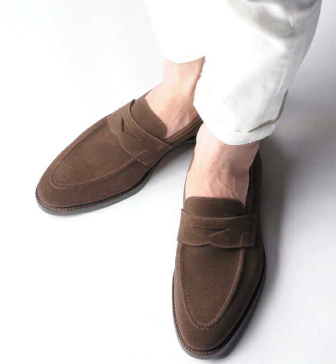 楽天市場 クロケットジョーンズ Crockett Jones シューズ メンズ スエード ローファー ダークブラウン Sydney 0024 0004 Agio