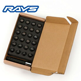 【RAYS】レイズ ロックナットセット 国産車 6穴用 17HEX M12xP1.25 ブラック