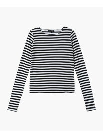 細ボーダー オーガニックコットン 長袖 Tシャツ "Knox Ultra" agnes b. FEMME アニエスベー トップス カットソー・Tシャツ【送料無料】[Rakuten Fashion]