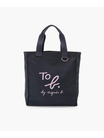 コットン ロゴ トートバッグ To b. by agnes b. アニエスベー バッグ トートバッグ ネイビー【送料無料】[Rakuten Fashion]